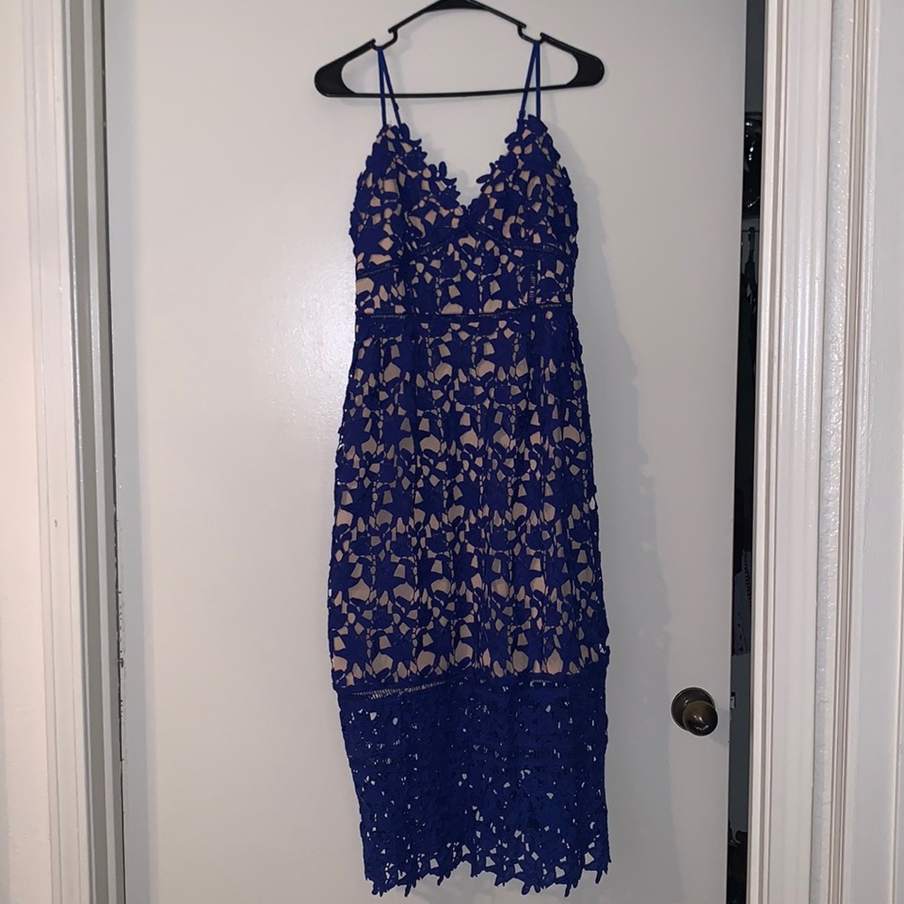 AlvaQ Women's Sexy V Neck Sleeveless Lace Dress